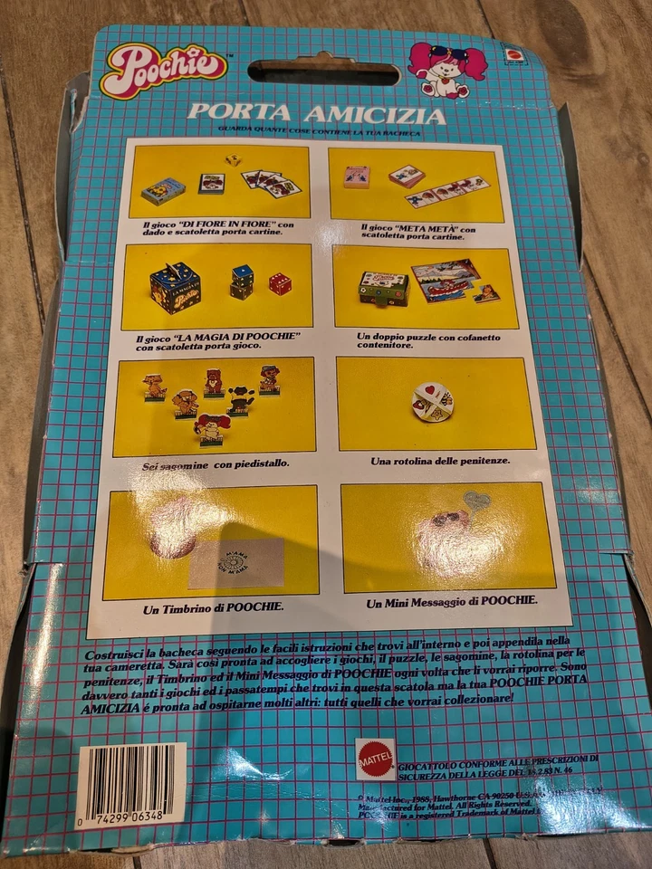 Juego de amistad Poochie vintage Mattel años 80 + sello sin abrir 6358 raro - Imagen 2 de 4