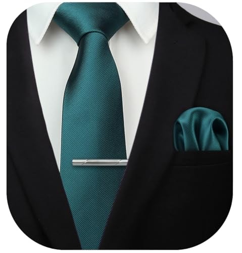 Mens Ties Solid Color Wedding Ties 8.5cm / 3.4 inches in Width G- Teal