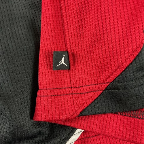Nike Air Jordan Shorts Mens Large Black Red Dri-Fit Drawstring Pocket Gym Active - Picture 9 of 13