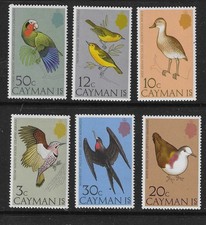 Isole Cayman BIRDS/Pappagalli set di 6 come nuovi NH