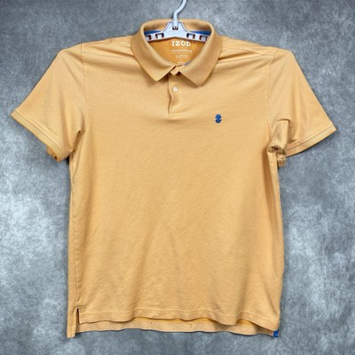 IZOD Advantage Performance Polo Shirt Mens Large Orange Natural Stretch Golf