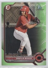 2022 Bowman Prospects Neon Green Border 331/399 Braylin Minier #BP-93 9hx