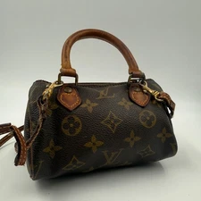 Louis Vuitton Monogram Mini Speedy Hand Bag M41534 Authentic with strap