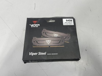 Patriot 64GB Viper Steel DDR4 3200 MHz UDIMM Memory Kit (2 x 32GB)