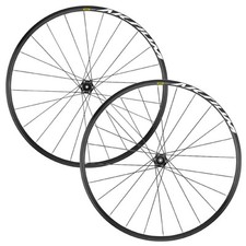 Roues route 700 mavic aksium disc centerlock axe 12x142 et 12x100 noir 11-10v.