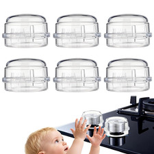 6 Pack Gas Stove Knob Covers   Heat-Resistant Baby Proof Stove Knob Locks wit...
