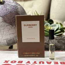 Burberry Hero For Men Eau de PARFUM EDP Sample Spray .05oz, 1.5ml New in Card T3