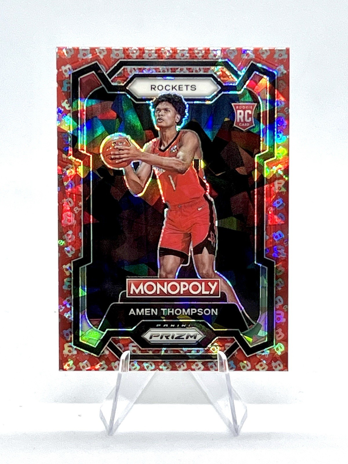 Amen Thompson 2023 Panini Prizm Monopoly RC Free Parking Color Match #33