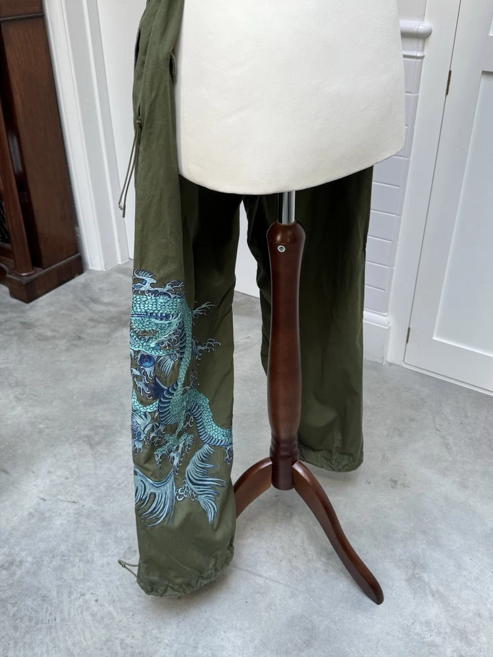 Maharishi Water Dragon Embroidered Loose Snopants Olive OG-107F RRP£ 450 Size XL - Image 3 of 4