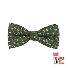 Cotton Bow Tie for Baby Boys, Floral Printed Adjustable Pre Tied Medium 17