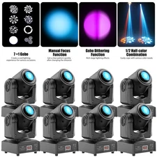Mini 150W RGBW LED Moving Head Lights GOBO Beam Stage Lighting Disco DJ DMX 512