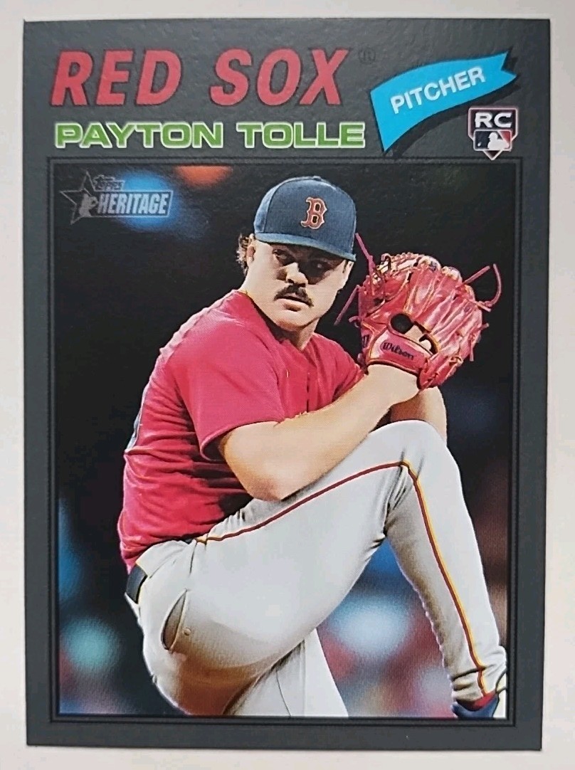 2026 Topps Heritage Dark Gray Bordered Payton Tolle #386 Red Sox