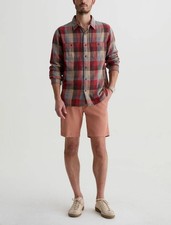 Ag Jeans Wanderer Slim Trouser Short Sulfur Faded Salmon