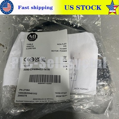 New Allen Bradley 2090-CPWM4E2-14TR Motor Power Transition Cable US Free Tax