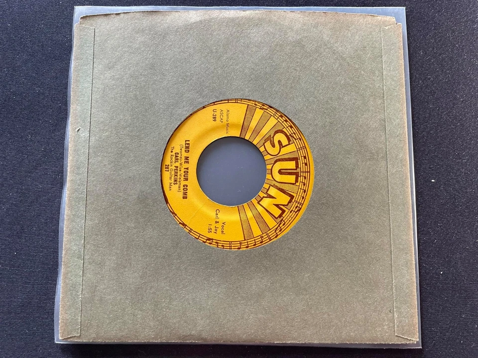 Carl Perkins Sun 287 DJ Copy Glad All Over / Lend Me Your Comb 45 rpm Orig 1957 - Bild 4 von 4