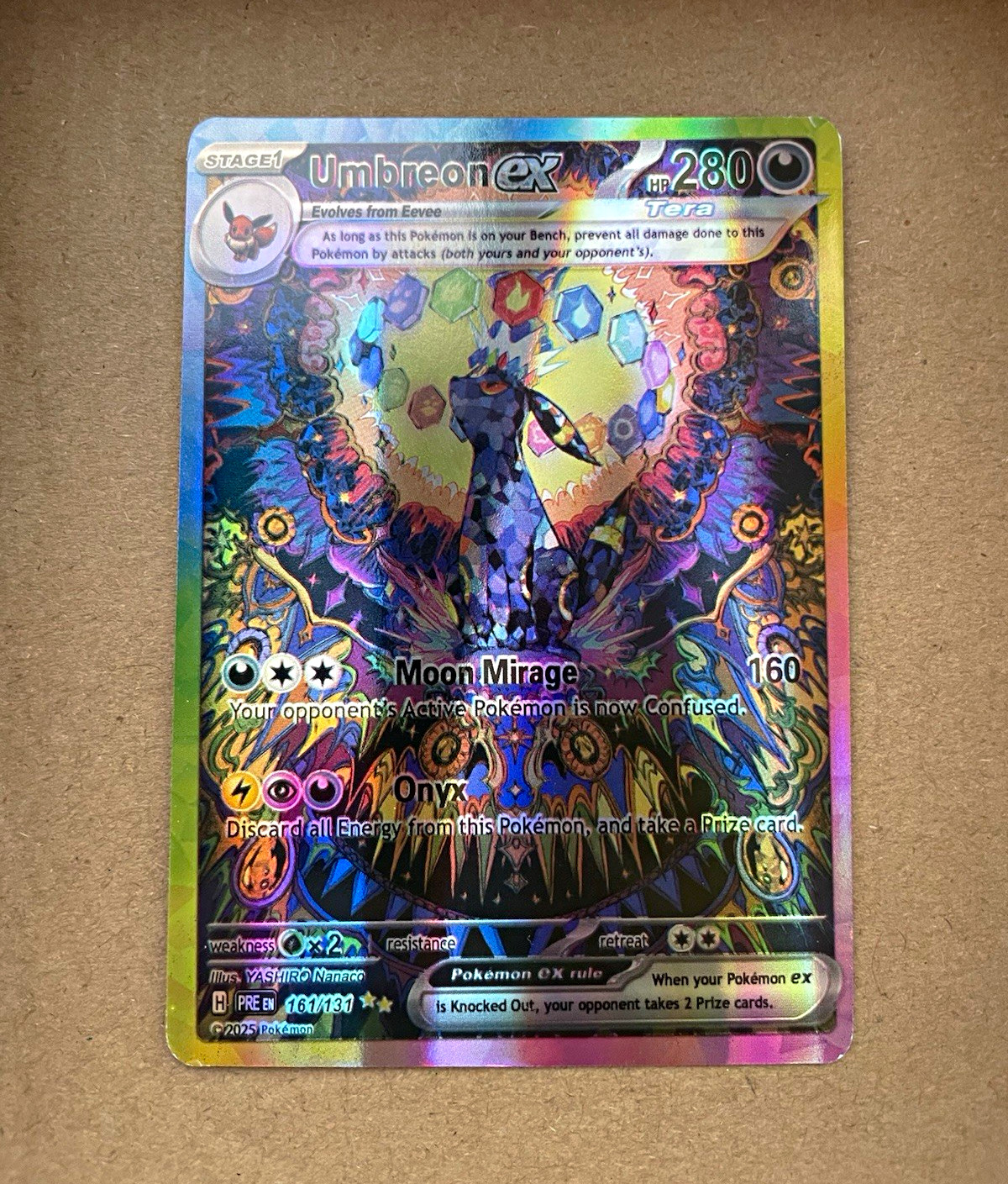 Umbreon ex 161/131 Prismatic Evolutions Ultra Rare Holo Foil Full Art