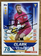 TOPPS SPFL SIGNED CARD - ZANDER CLARK - ST JOHNSTONE