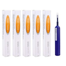 5 Pack Fiber Optic Cleaner Pen for LC MU 1.25mm Connector  800 Cleans