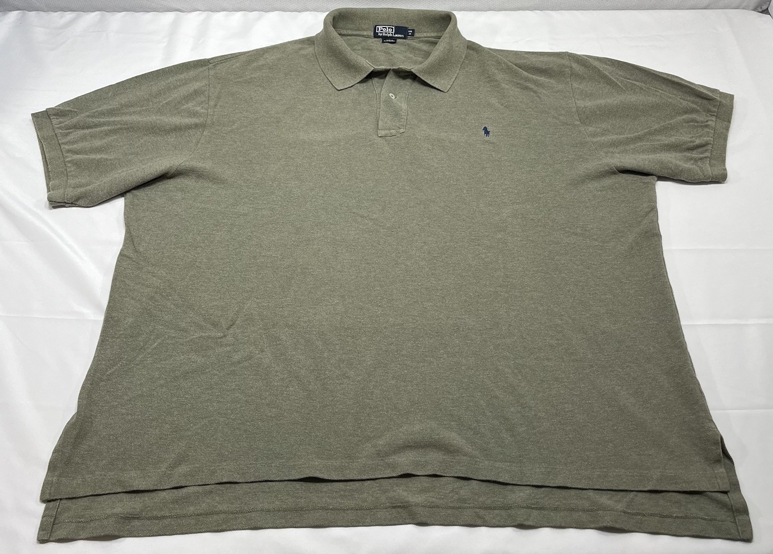 Vintage Polo Ralph Lauren Pique Mesh Pony Cotton Green Shirt Men