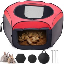 Brooder Box for Chick, Portable Baby Chicken Coop with Double Door and Zipper...