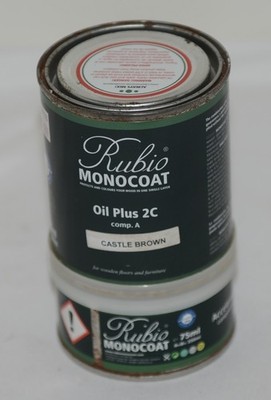 Rubio Monocoat Oil Plus 2C Comp A Castle Brown 275 ML With Accelerator 75 ML