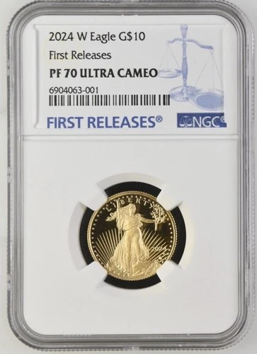 2024 1/4 oz American Gold Eagle MS-70 NGC, FIRST RELEASE, only 15 rated MS 70!!!