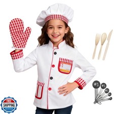 Davsolly Career Day Costume for Kids Chef Costume for Boys Girls