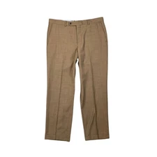 Cremieux Dress Pants Mens 36 Earth Modern Fit Travel Smart Wool Blend Business