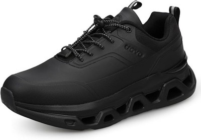 UOVO Jungen Schwarz Turnschuhe Kinder Laufschuhe Wasserabweisend Sneaker Rutschfest Wa