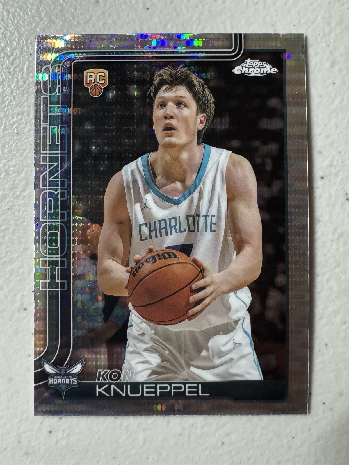 2025-26 Topps Chrome Basketball Kon Knueppel RC Pulsar Refractor Rookie #254