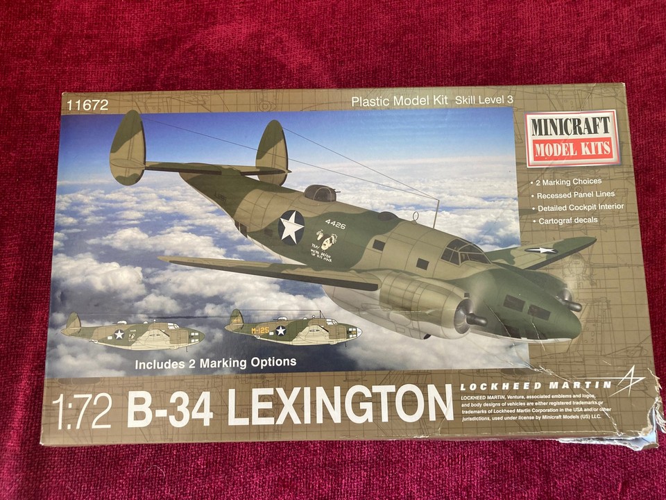 Minicraft B-34 Lexington Lockheed Martin 1/72 FS NEW Model Kit SEALED ...