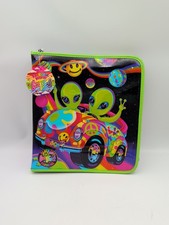 Lisa Frank Zoomer  Zorbit Aliens 3 Ring Binder Trapper Keeper Zip WITH TAG