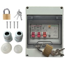 Consumer Unit Fuses Box with RCD and 2x MCB for Garage Shed Camper Van Caravan