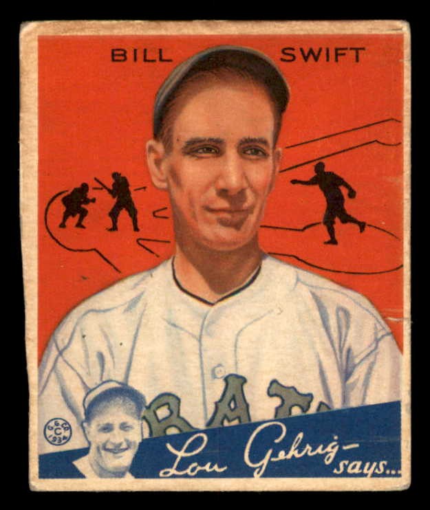 1934 GOUDEY # 57 BILL SWIFT PIRATES GOOD TRIMMED 533529 (KYCARDS)