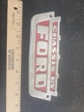 Nos Ford Van 1964-68 Chassis By Ford Aluminum Nameplate Emblem Nos Ford Van 1964-68 Chassis By Ford Aluminum Nameplate Emblem