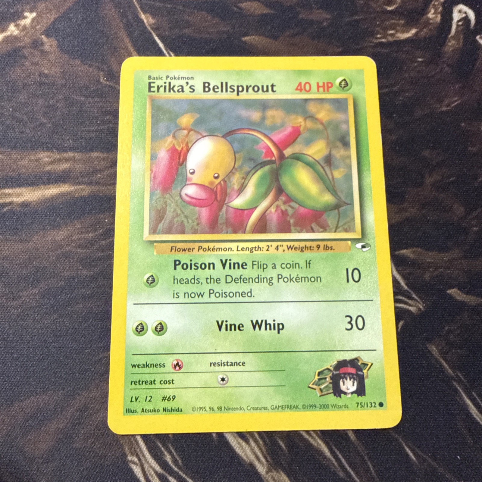 Erika's Bellsprout 75/132 Common Gym Heroes Pokemon Unlimited