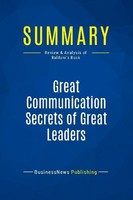 Summary: Great Communication Secrets Of Great Leaders Businessnews Publishi ...