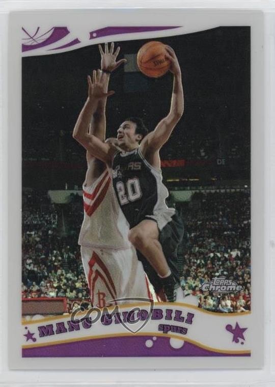 2005-06 Topps Chrome Refractor 579/999 Manu Ginobili #42 HOF 2oe