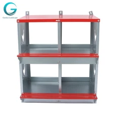 Durable Poultry Nest Box 4 Compartment Chicken Nesting Box Metal Wall Mount