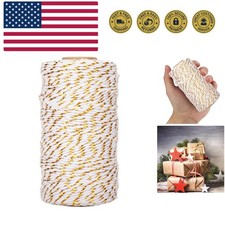 328Ft White Gold Twine String, 2MM Bakers Cotton String, Heavy Duty Wrapping ...