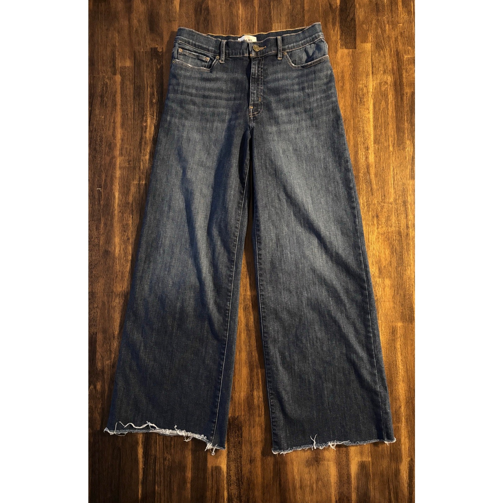 Frame Denim Women's 30 x 31 Jeans Le Slim Palazzo Wide Leg High Rise Denim