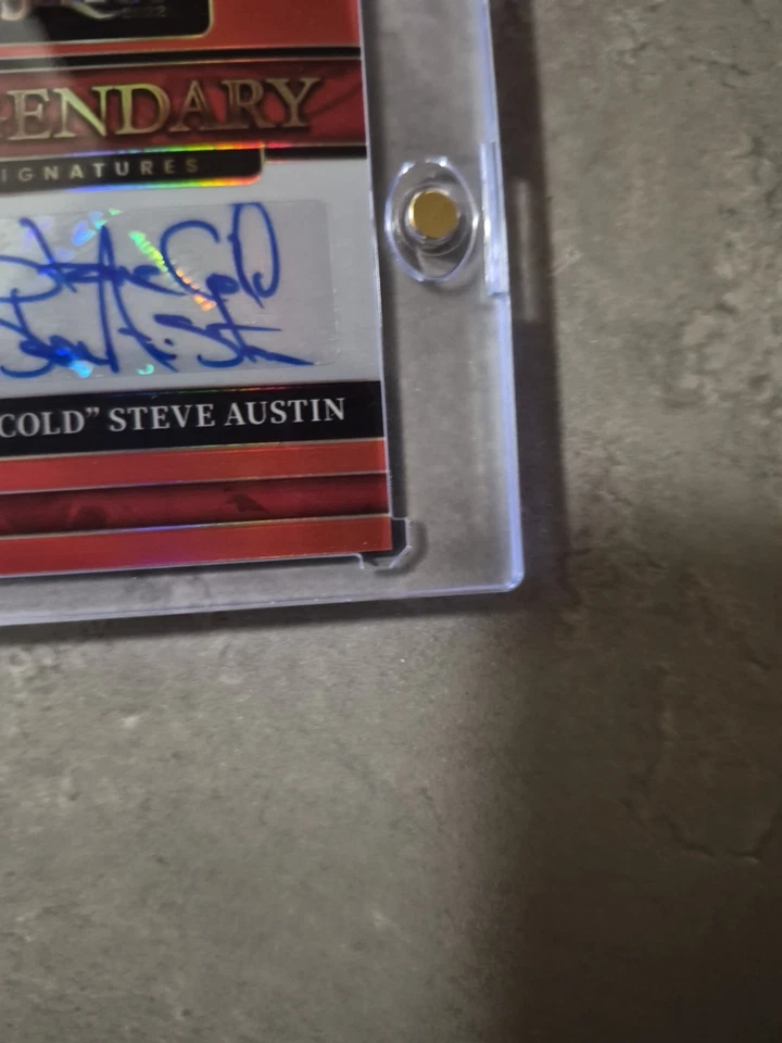 2022 Panini Select WWE Stone Cold Steve Austin Legendary Signatures Auto ReD - Image 4 of 4