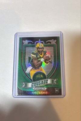2021 Panini Prizm Draft Picks - Crusade Trey Lance #164 Green Prizm (RC)