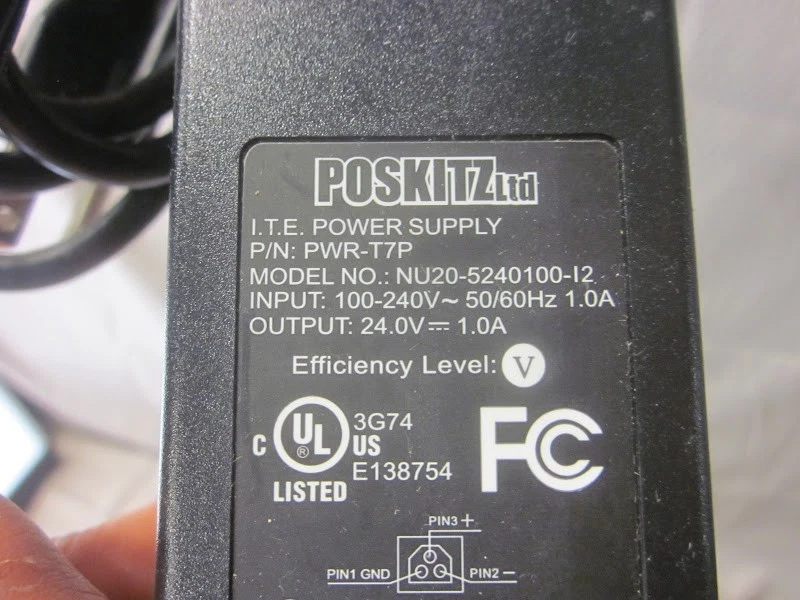 Hypercom T7PLUS Credit Card Terminal 24.0V 1.0A Power Supply - Works Great - Image 2 of 3