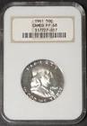 1961 Franklin Half Dollar, NGC PF68 Cameo