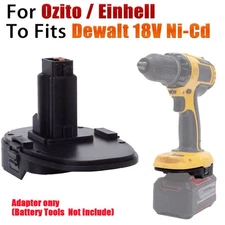 Adapter For Ozito/Einhell 18V Li-Ion Battery To Fits Dewalt 18V Ni-Cd Tools