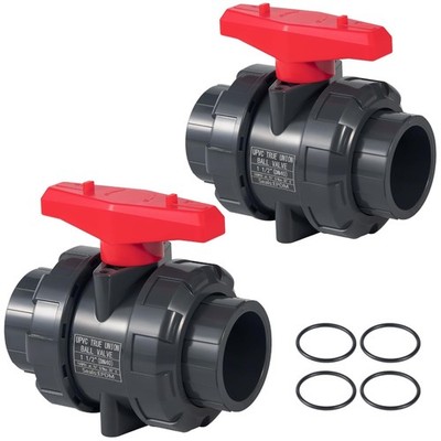 1.5'' PVC Valve 2 Pack - Heavy-Duty Construction