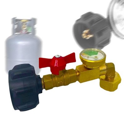 Gas Nachfülladapter Gasflaschenanschluss Einwegflasche Messing 1 Pfund mit