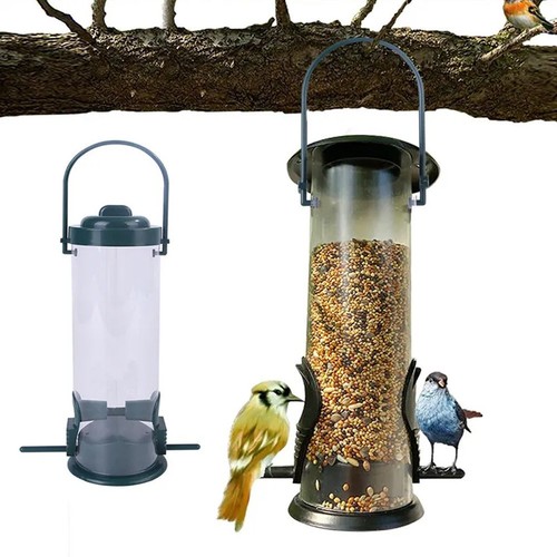 Mangeoire ?? oiseaux en plastique transparent avec cage suspendue pour alimentat - Photo 10/12