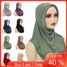 Underscarf Hijab Neck Cover Women One Piece Muslim Headscarf Wrap Turban Scarf